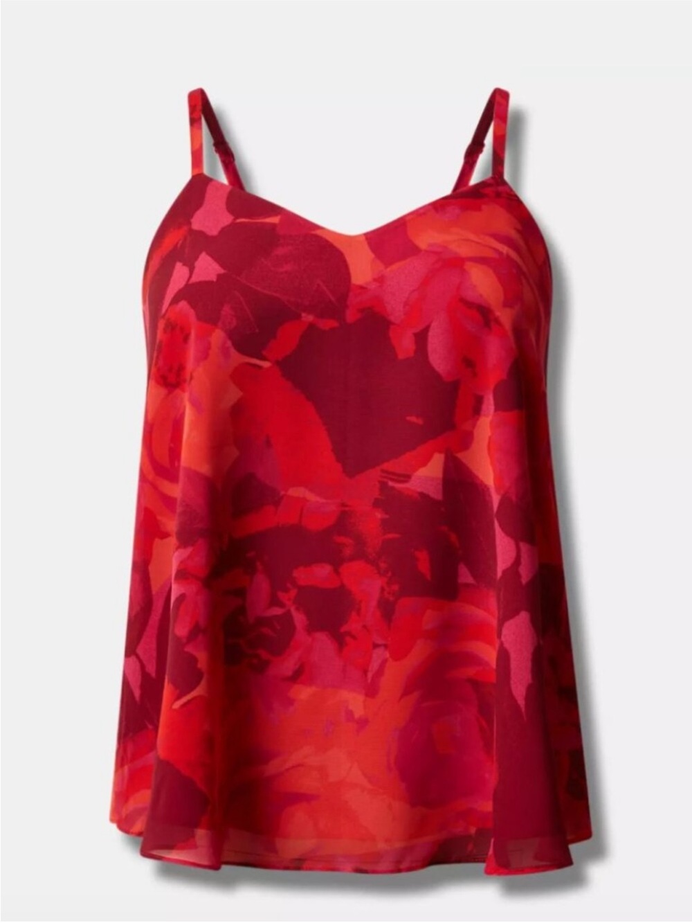 Torrid Shady Rose Floral Sophie Chiffon Swing Cami